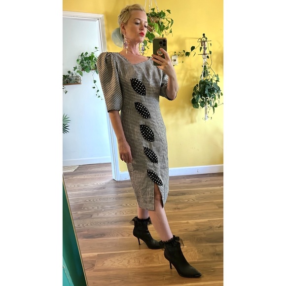 Vintage 1980s Silk Dress Capriccio - Picture 3 of 12